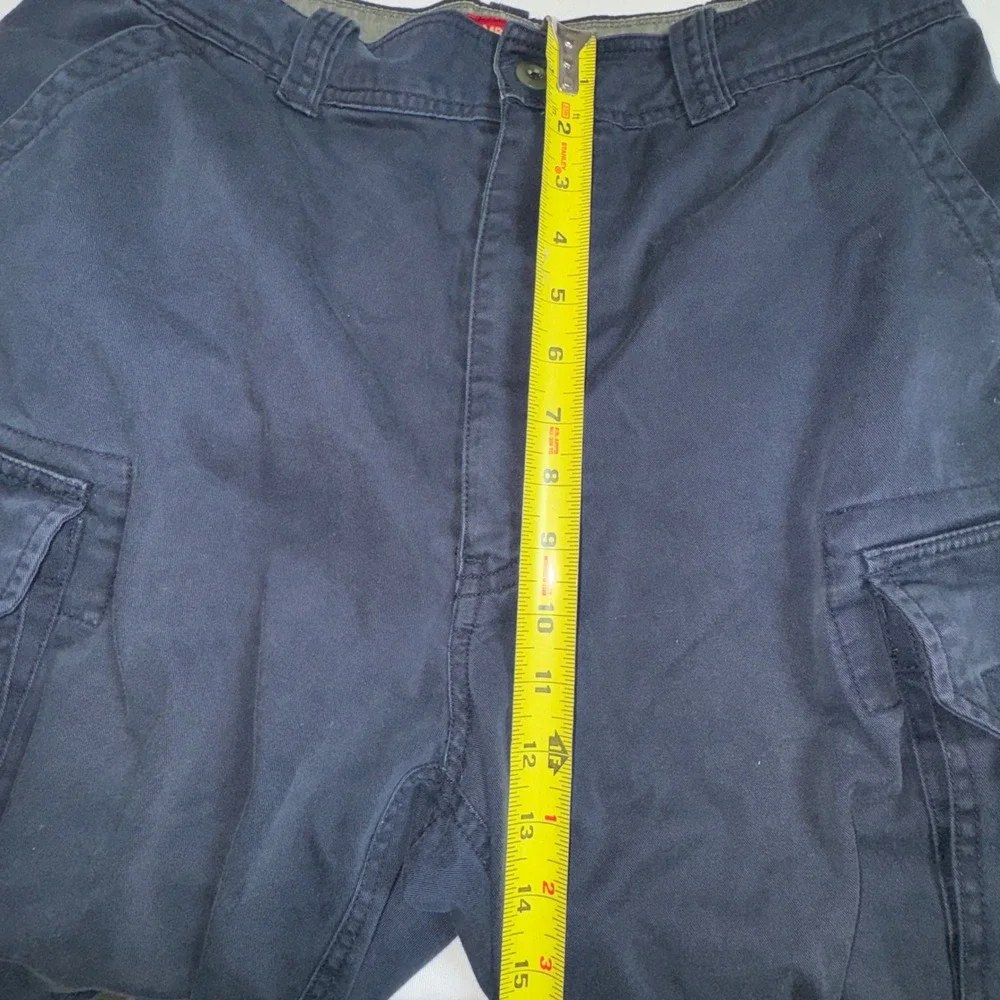 Abercrombie & Fitch Mens Navy Blue Cargo Shorts Size M Cotton Utility T-2083